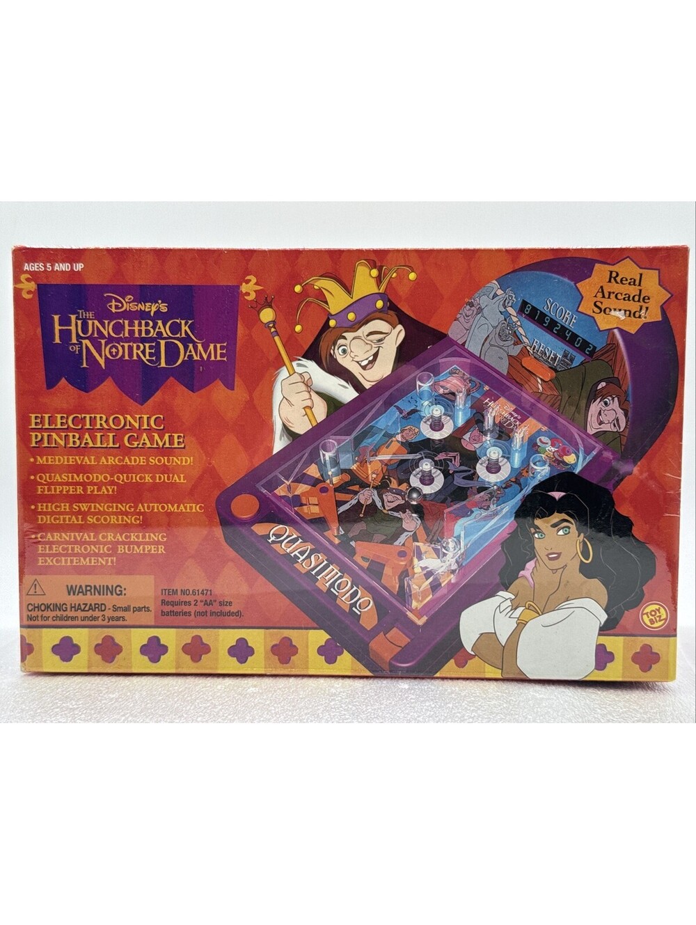 1996 Disney Hunchback Of Notre Dame Electronic Pinball Game Toy Biz Pinball New